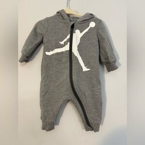 Jordan Kids Gray Hooded One Piece